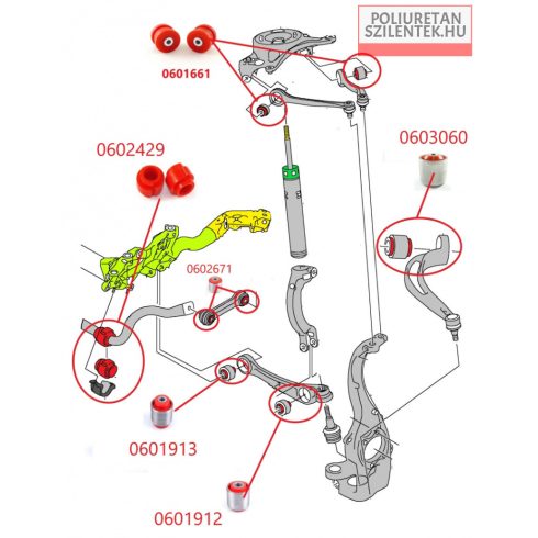 Első futómű szilent készlet