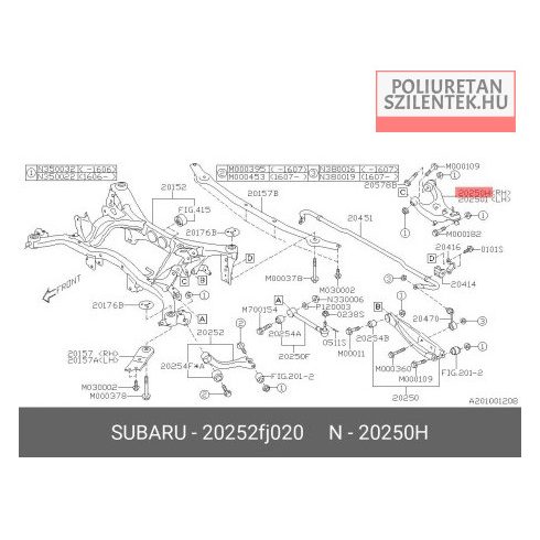 Hátsó felső lengőkar hátsó szilent
