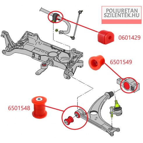 Első lengőkar elülső szilent pár