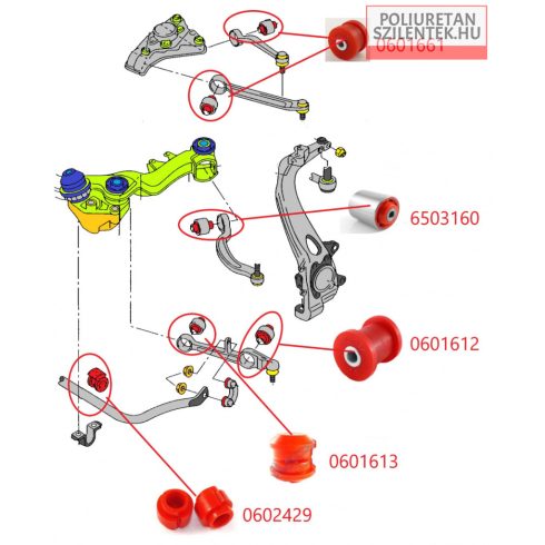 Komplett futómű szilent készlet