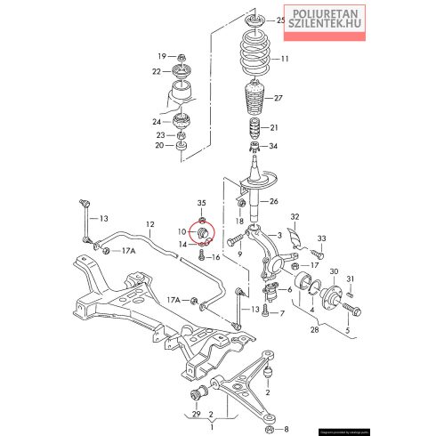 Első stabilizátor szilent szett