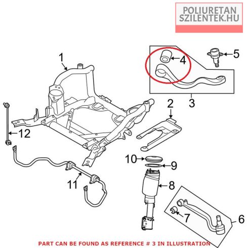 Első alsó hátsó lengőkar szilent 