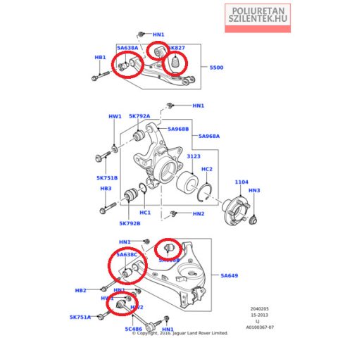 Komplett futómű szilent készlet