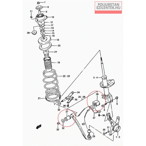 Komplett futómű szilent készlet