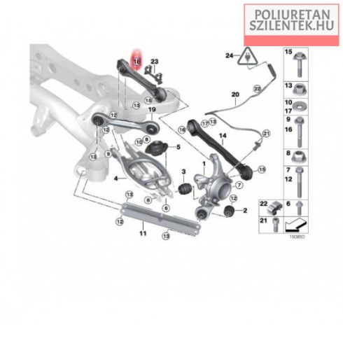 Hátsó keresztlengőkar belső GE-szem