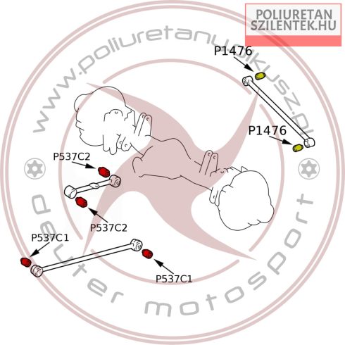 Hátsó futómű szilent készlet